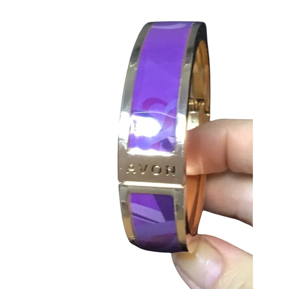 Purple Peace Patterned Skinny Bangle Speak Out Against Domestic Violence (1529) - Picture 5 of 5